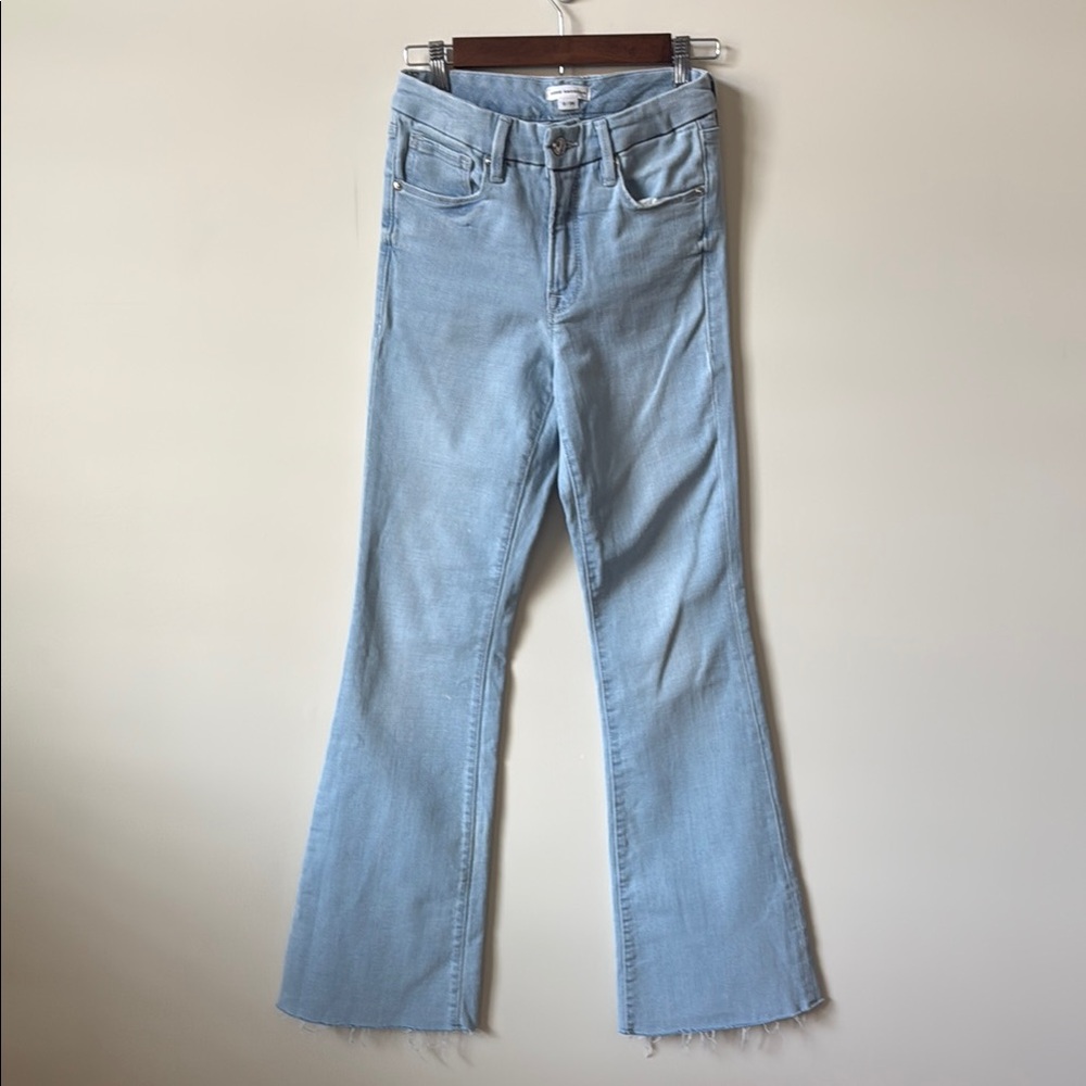 Good American Blue Flare Wide Leg Jeans